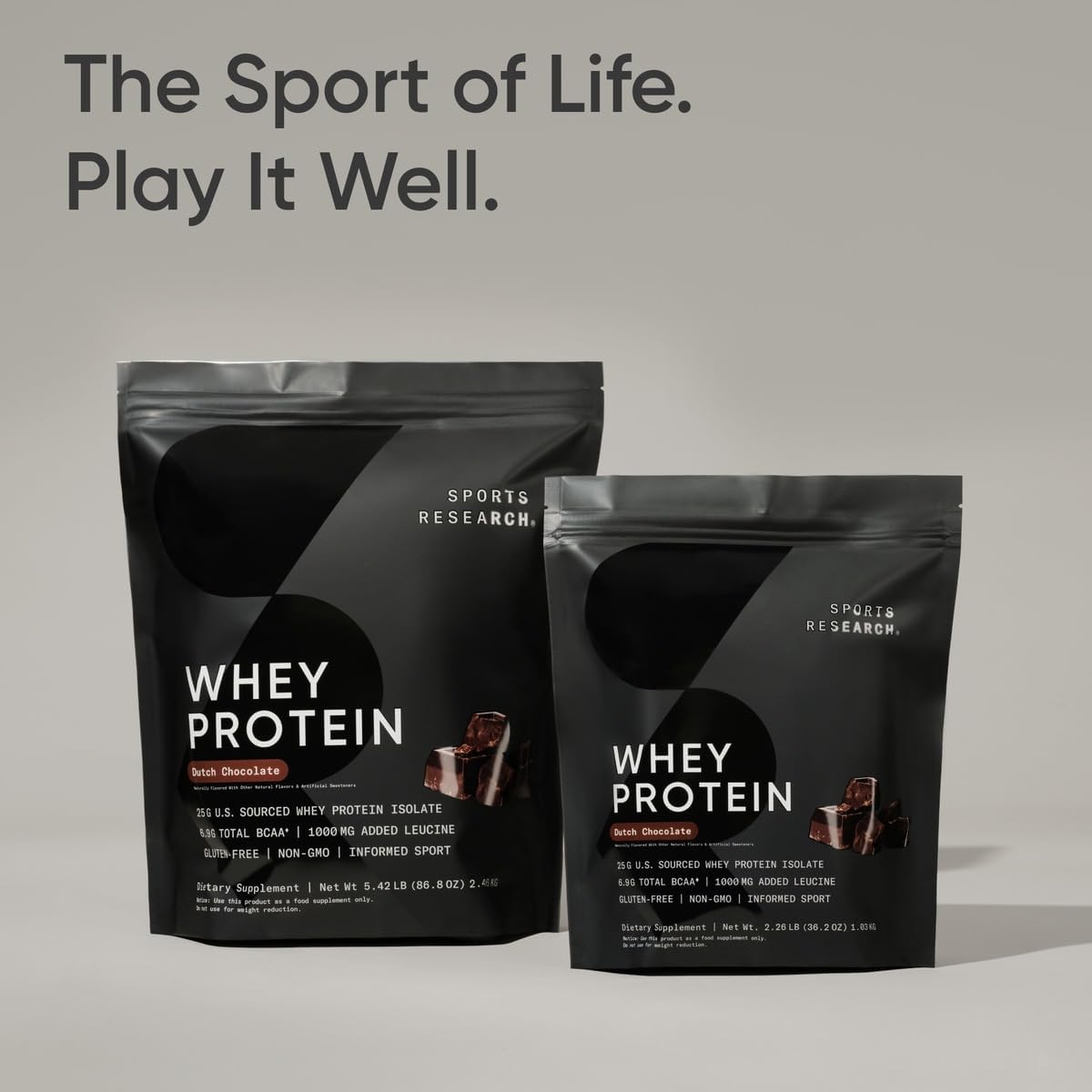 Sports Research Whey Protein Isolate - Dutch Chocolate