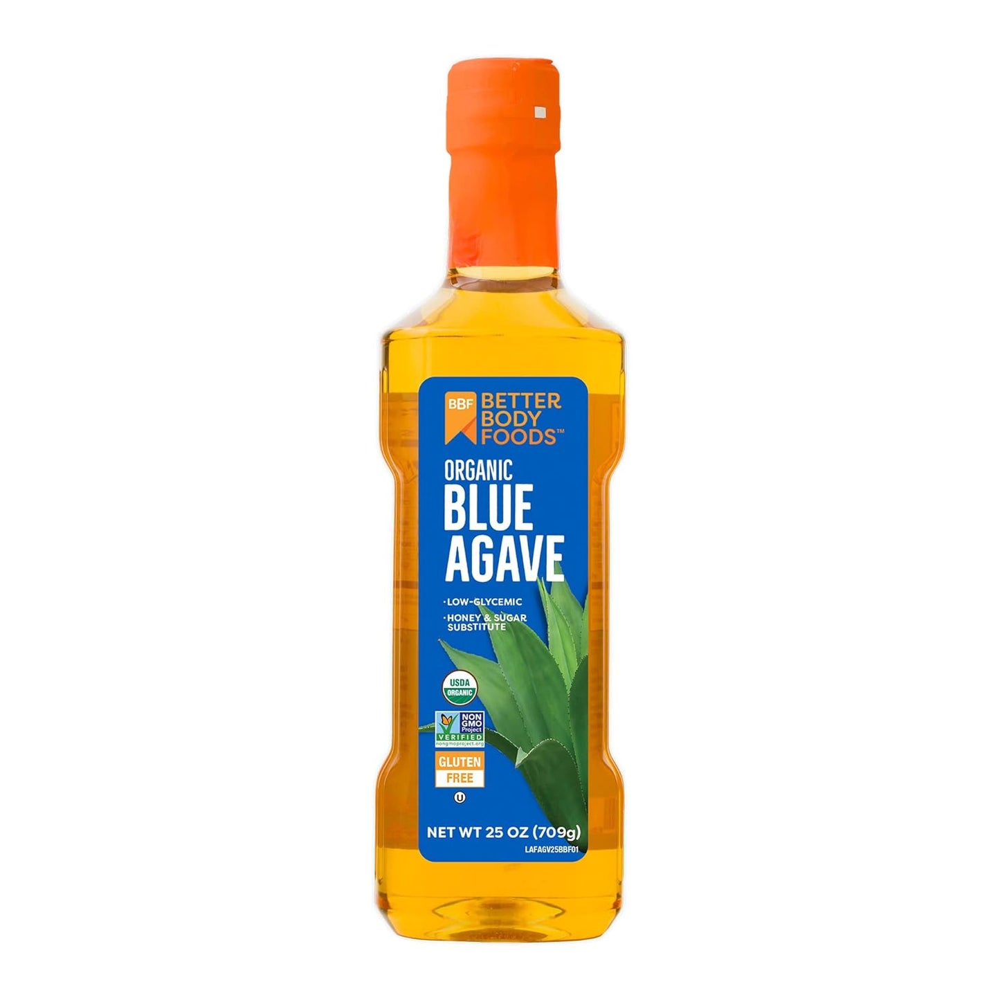 BetterBody Foods Organic Blue Agave, Natural Low Glycemic Sweetener