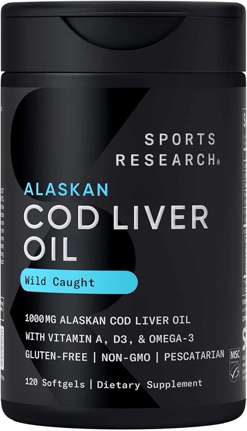 Sports Research® Omega-3 Wild Alaskan Cod Liver Oil