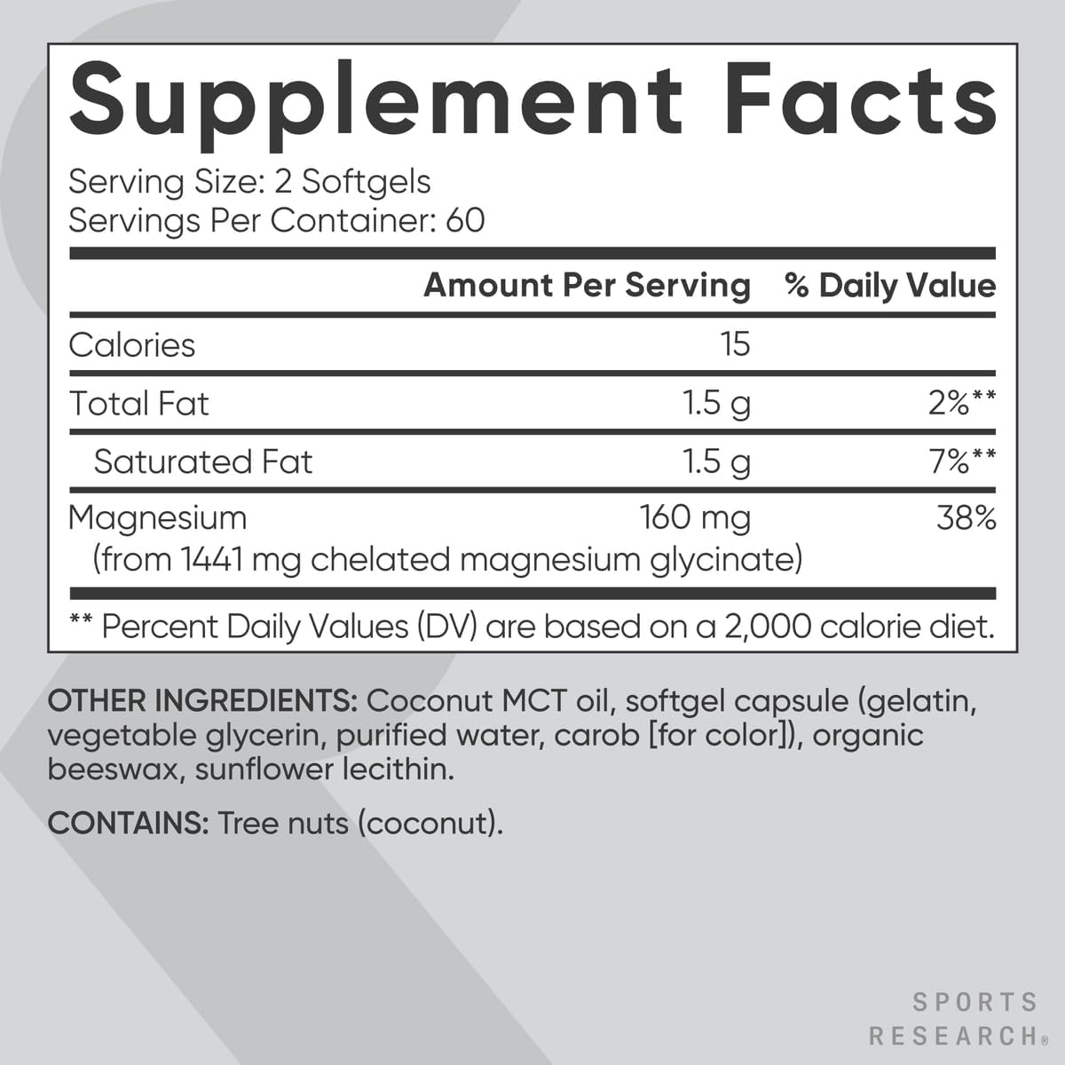 Sports Research Magnesium Glycinate