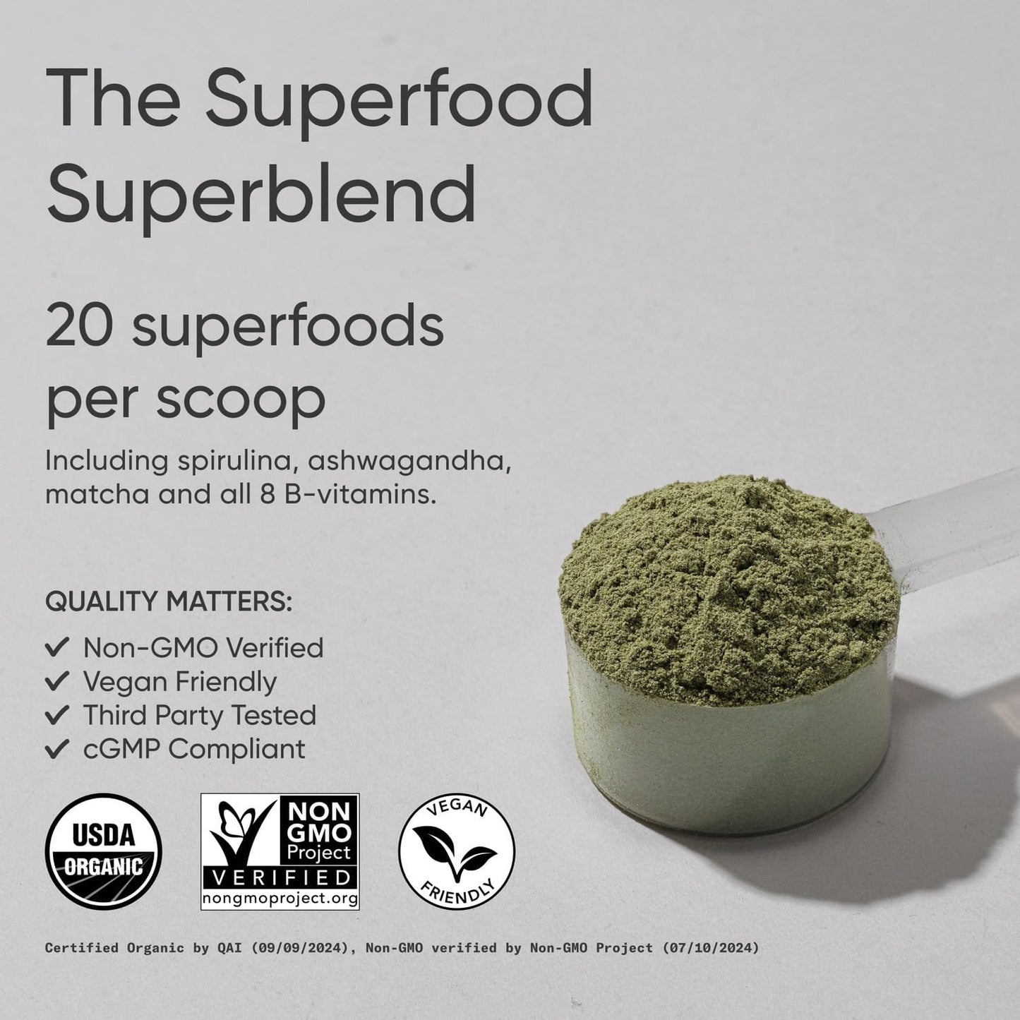 Sports Research® Organic Greens Superfood Powder Original