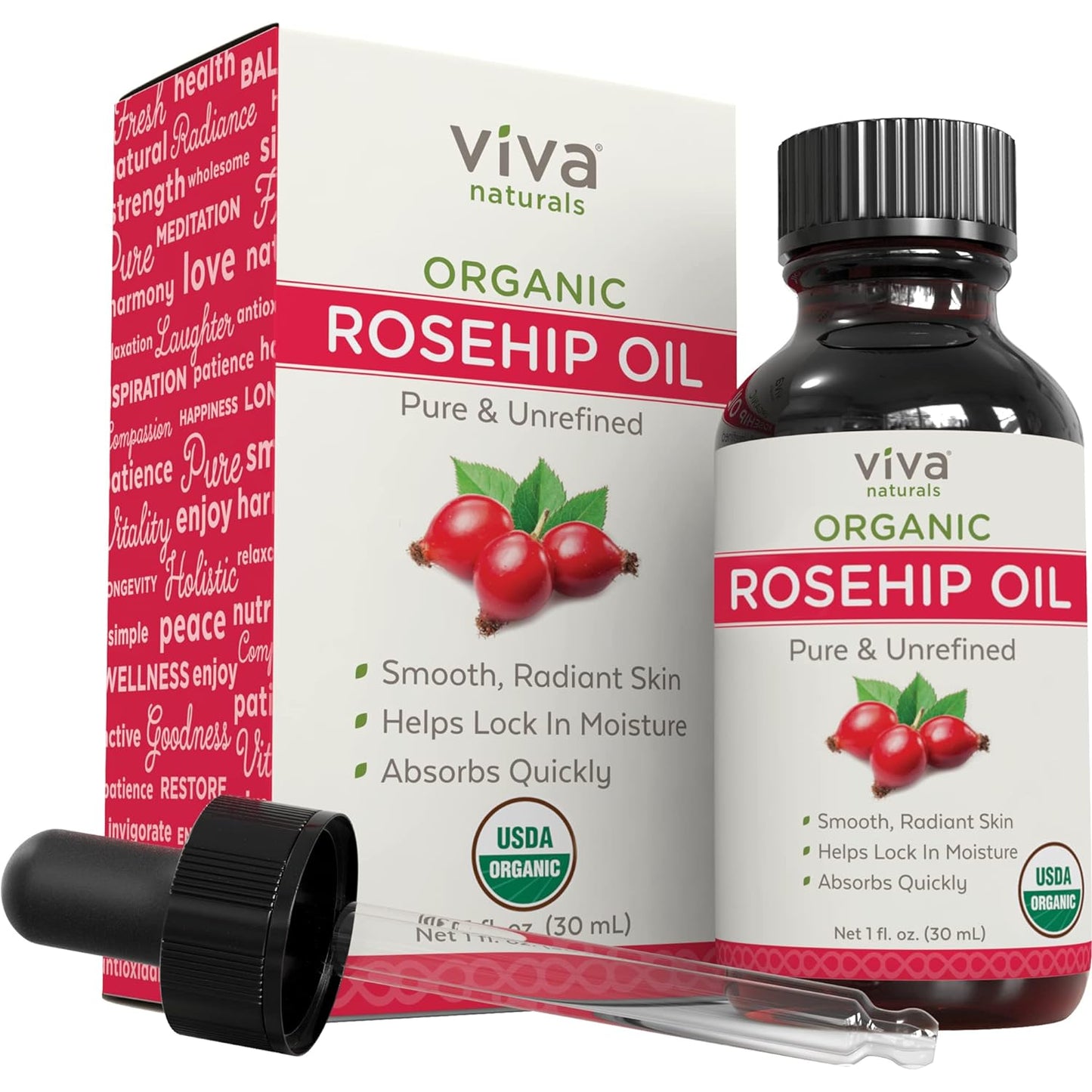 Viva Naturals Organic Rosehip Seed Oil