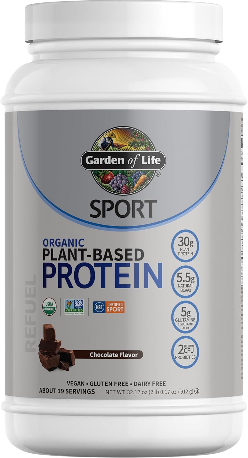 Garden of Life Organic Vegan Sport Protein Powder, Chocolate