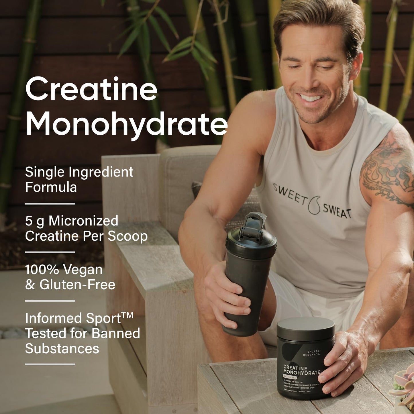 Sports Research Creatine Monohydrate - Gain Lean Muscle