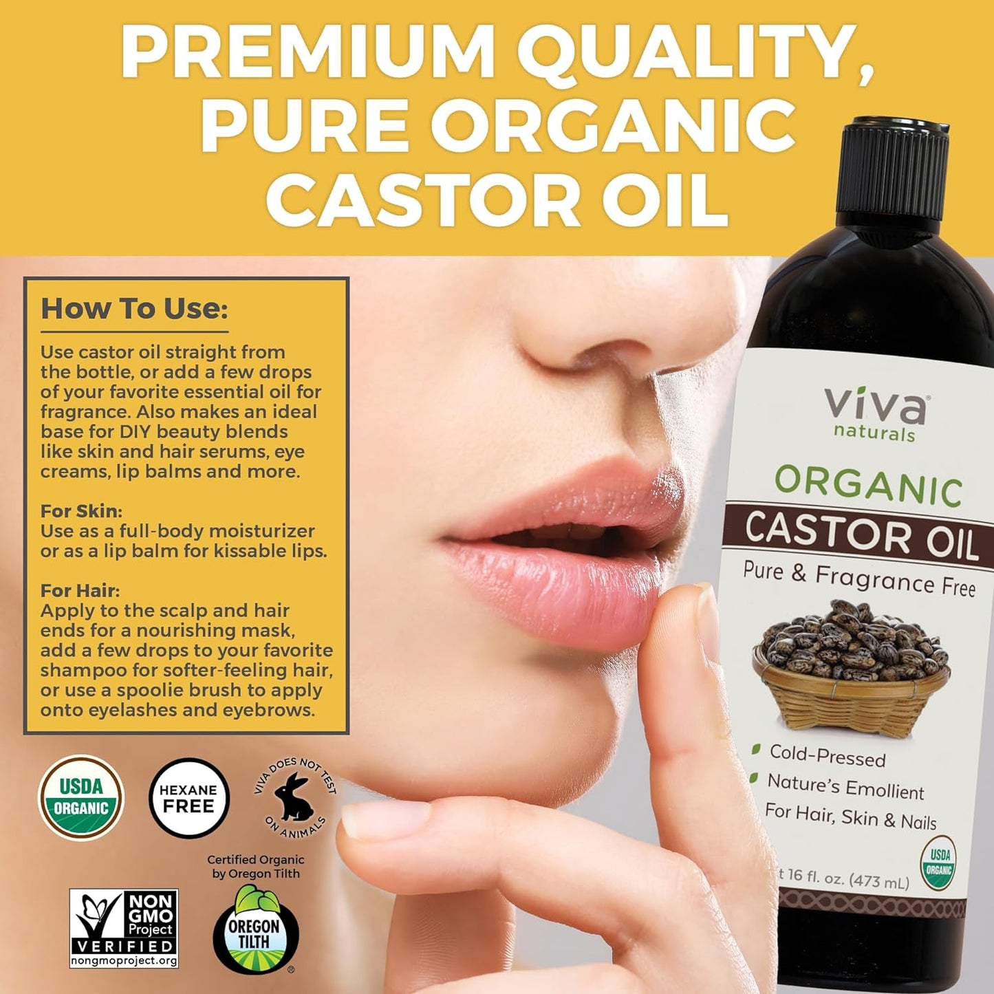 Viva Naturals Organic Castor Oil