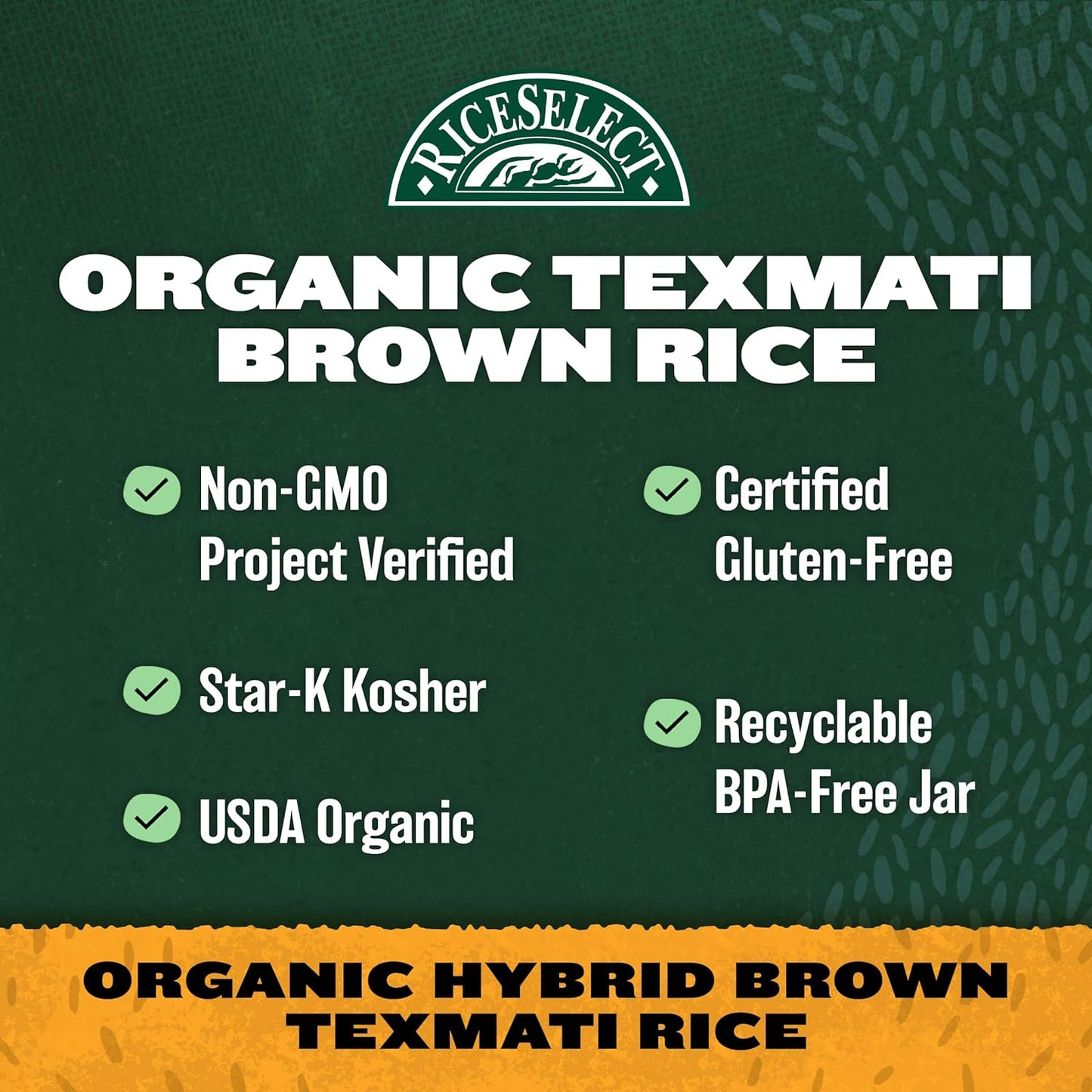 RiceSelect Organic Texmati Brown Basmati Rice