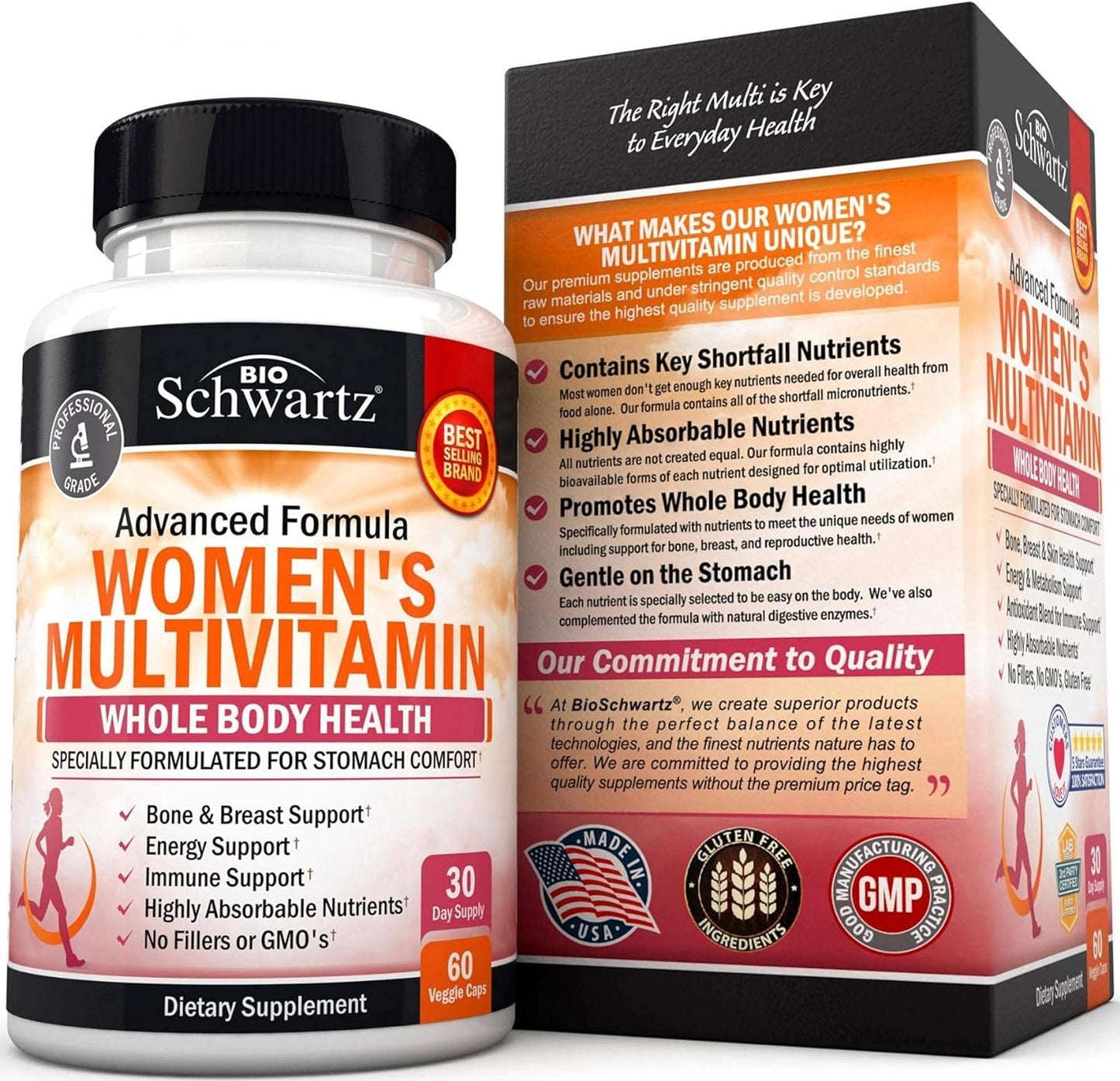 BioSchwartz Women's Multivitamin with Vitamin D3 - 60 Capsules