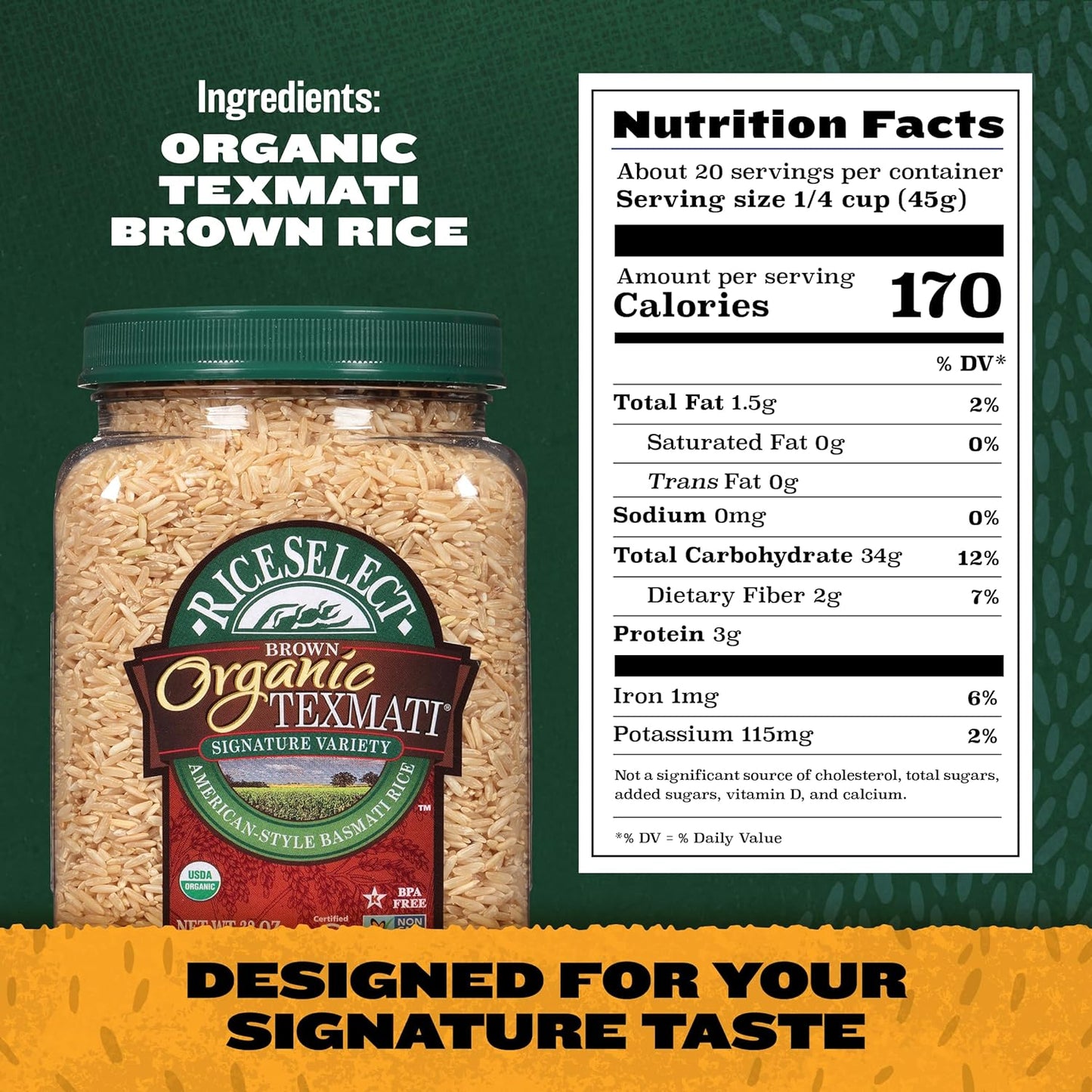 RiceSelect Organic Texmati Brown Basmati Rice