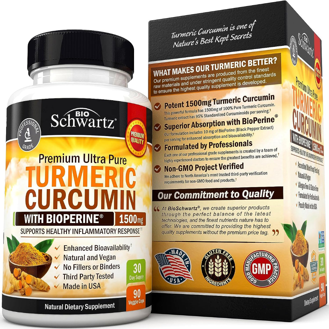 Tumeric With Bioperine BioSchwartz Turmeric Curcumin with BioPerine 1500mg - 90 Capsules ...