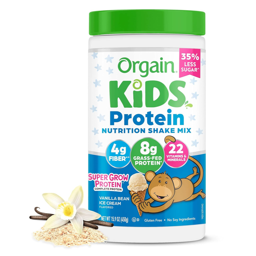 Orgain Kids Protein Powder Shake Mix, Vanilla Bean Ice Cream  - 1lb