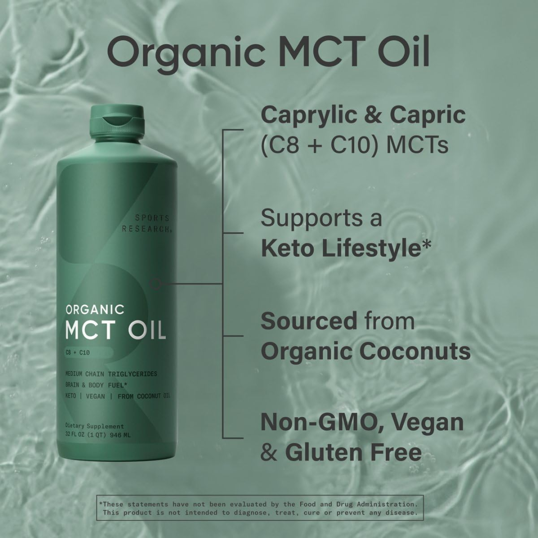 Sports Research Organic MCT Oil (C8, C10)