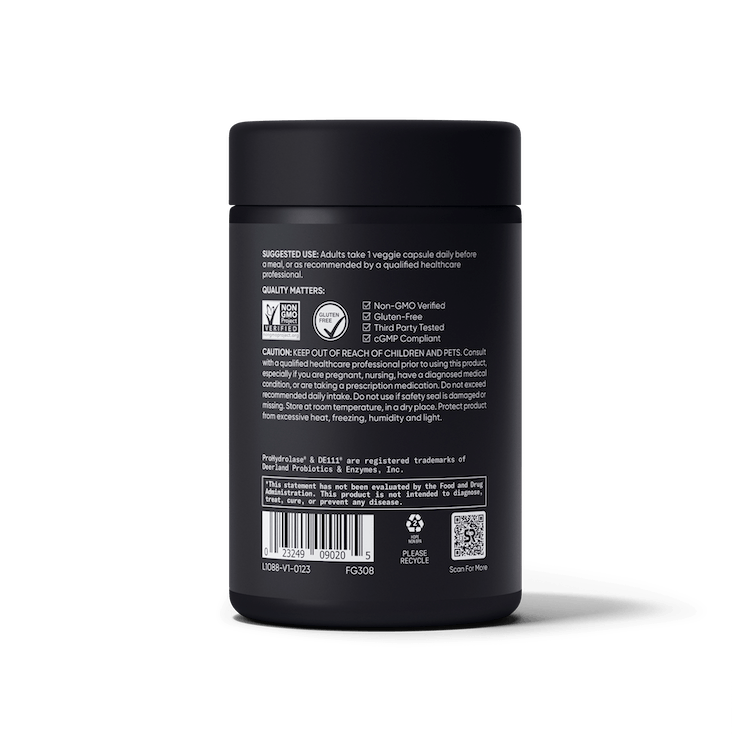 Sports Research Plant-Based Digestive Enzymes with Probiotic and Ginger