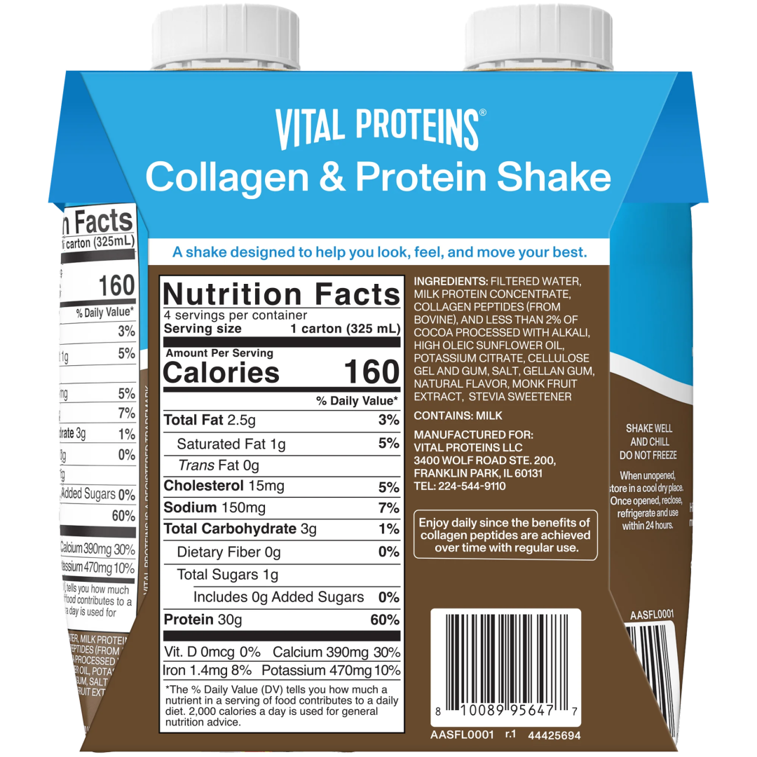 Vital Proteins Chocolate Collagen & Protein Shake