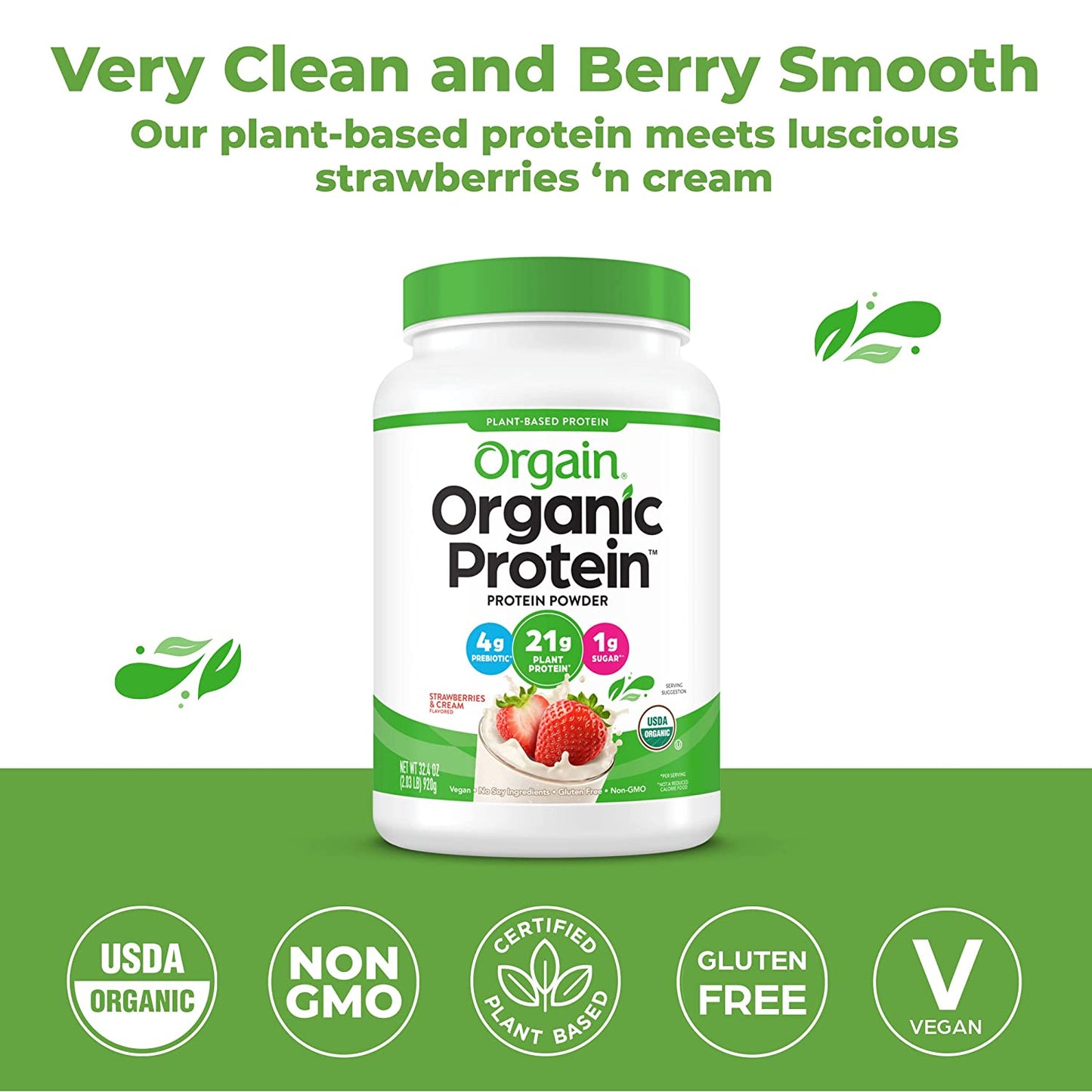 Organic Protein Chocolate Strawberries & Cream
