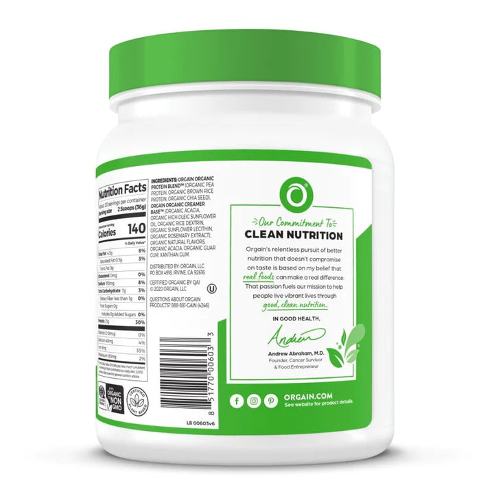 Organic Protein™ Plant Based Protein Powder - Natural Unsweetened