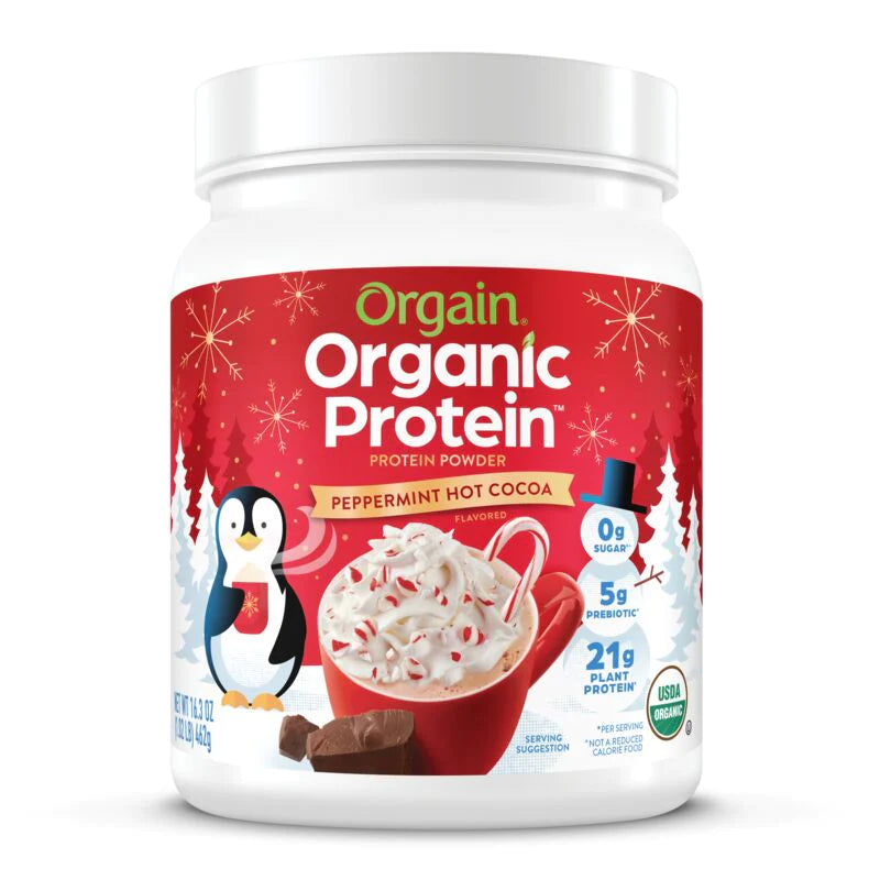 Organic Protein™ Plant Based Protein Powder - Peppermint Hot Cocoa