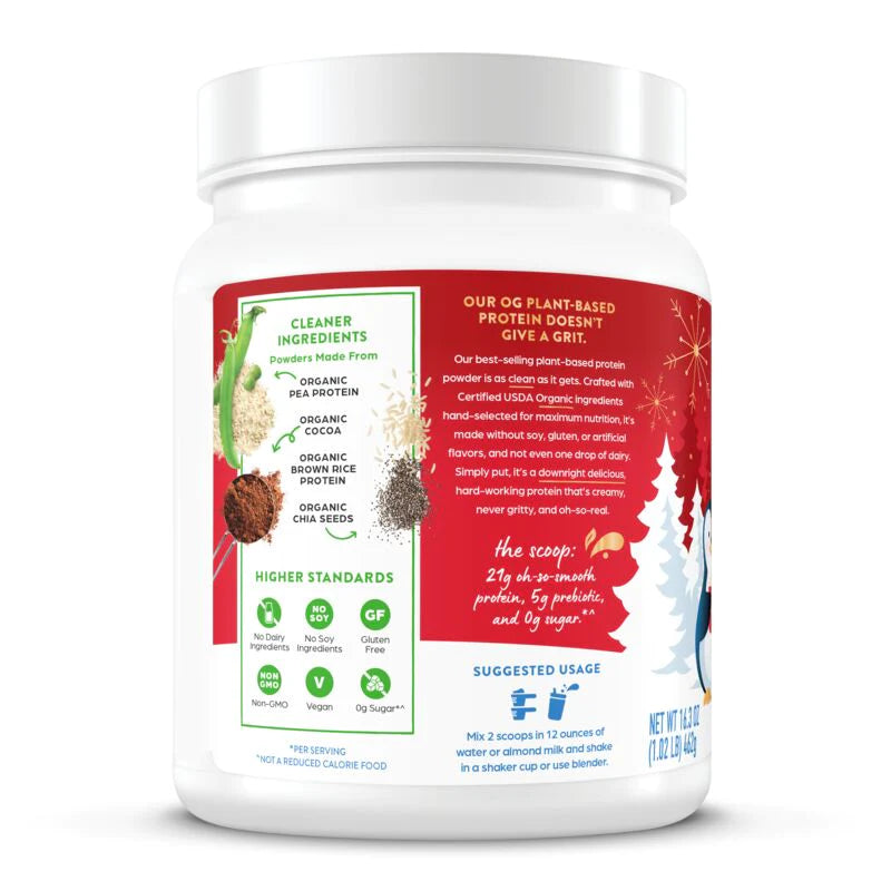 Organic Protein™ Plant Based Protein Powder - Peppermint Hot Cocoa