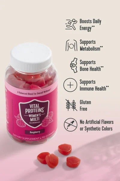 Vital Proteins, Women's Multi Gummies, Raspberry