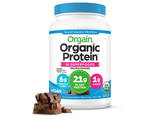 Orgain Plant Based Protein & Superfoods Creamy Chocolate Fudge